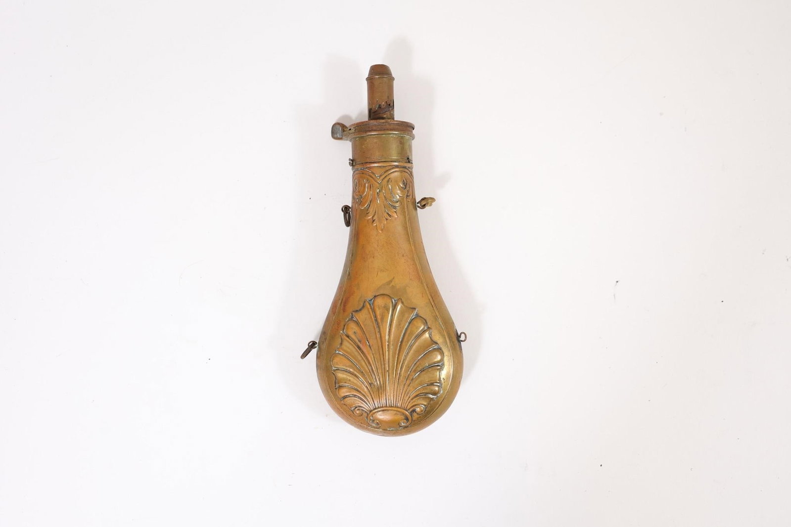 Early Brass Powder Flasks - 2