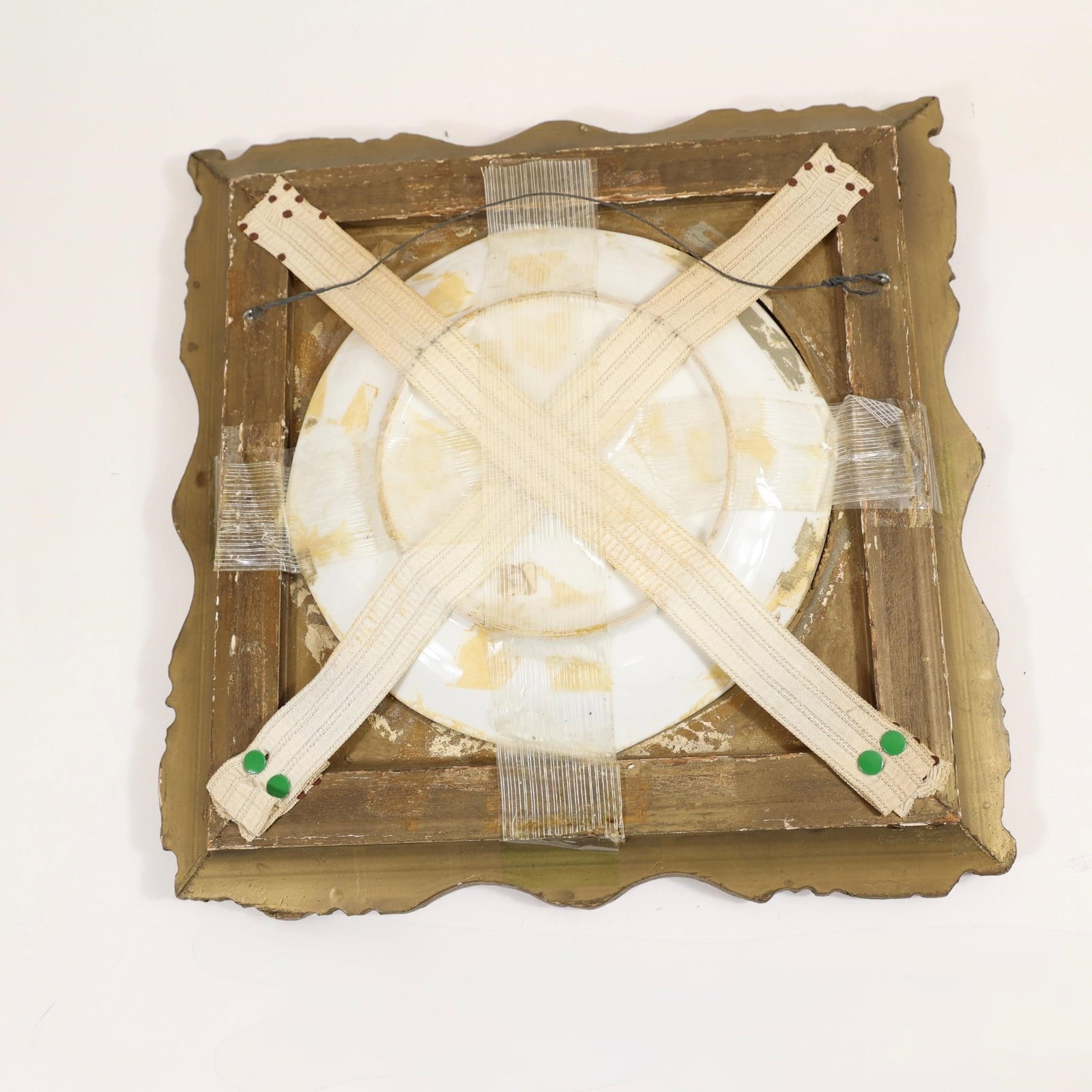 Porcelain Wall Plate w/ Rococo Frame - 2