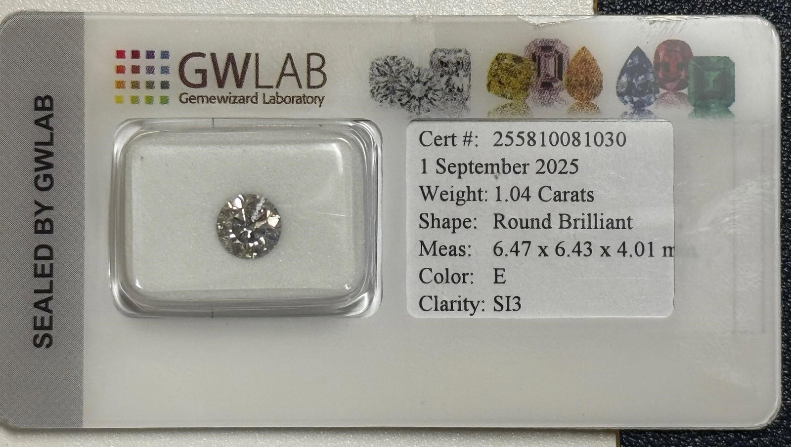 Natural Round Diamond 1.04 Ct (1 of 3)