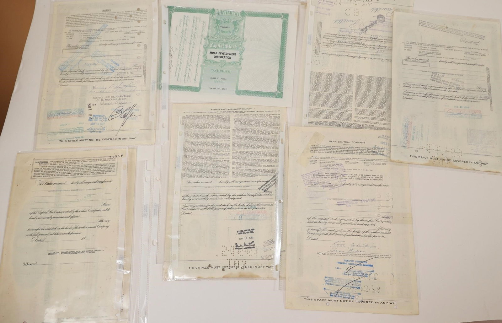 Vintage Stock Certificate Collection - 2
