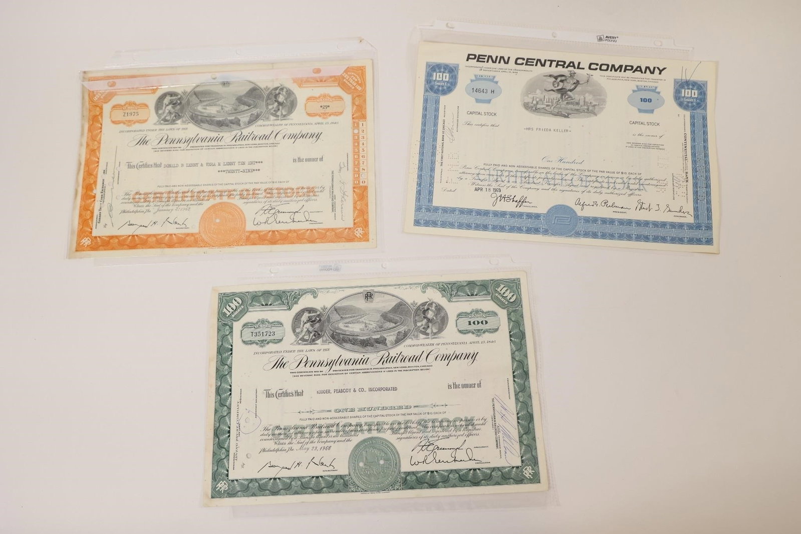 Pennsylvania Railroad & Penn Central Certificates (1 of 2)
