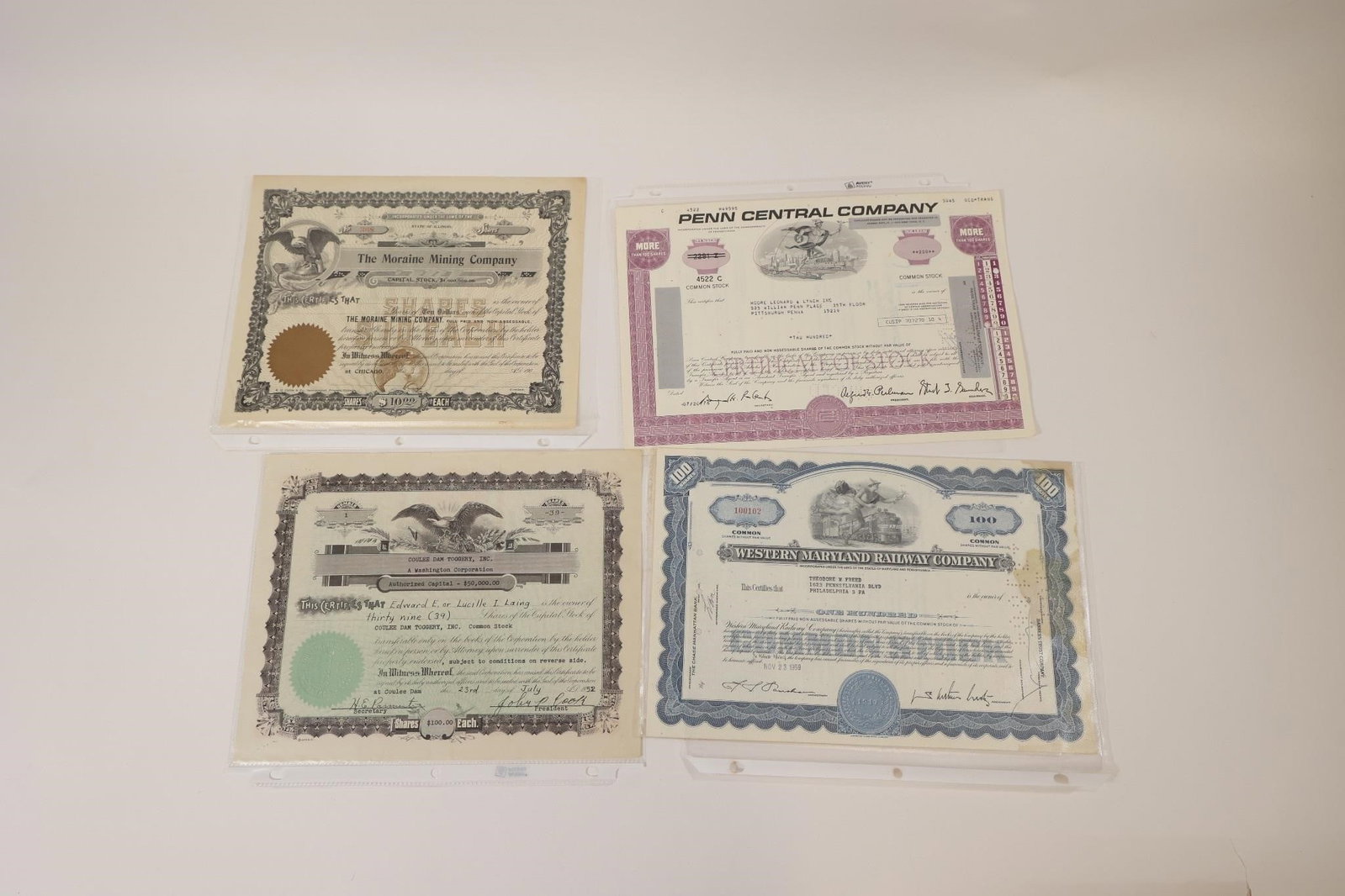 Mining, Railroad & Corporate Certificate Group (1 of 2)