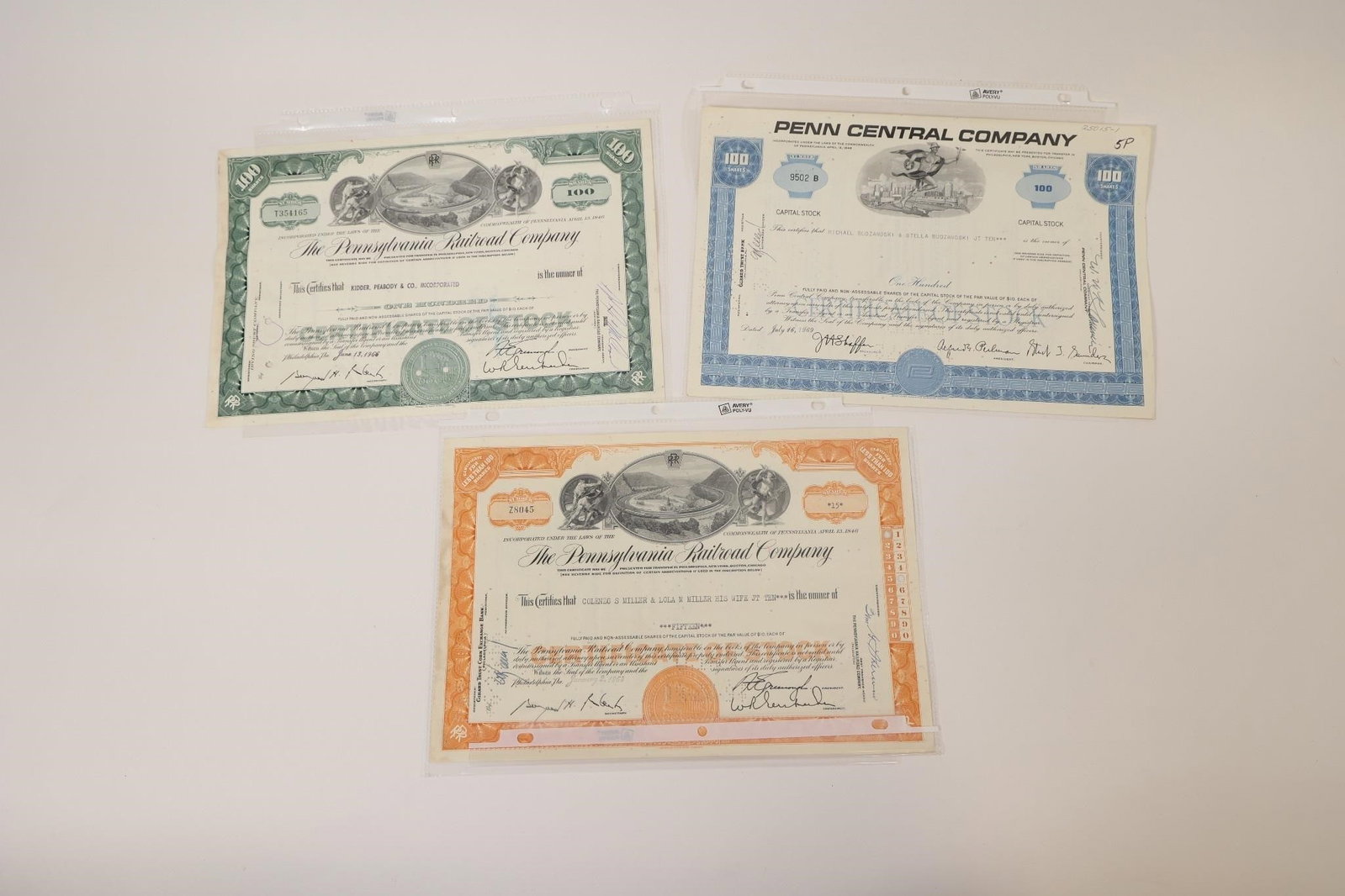 Pennsylvania Railroad & Penn Central Certificates (1 of 2)