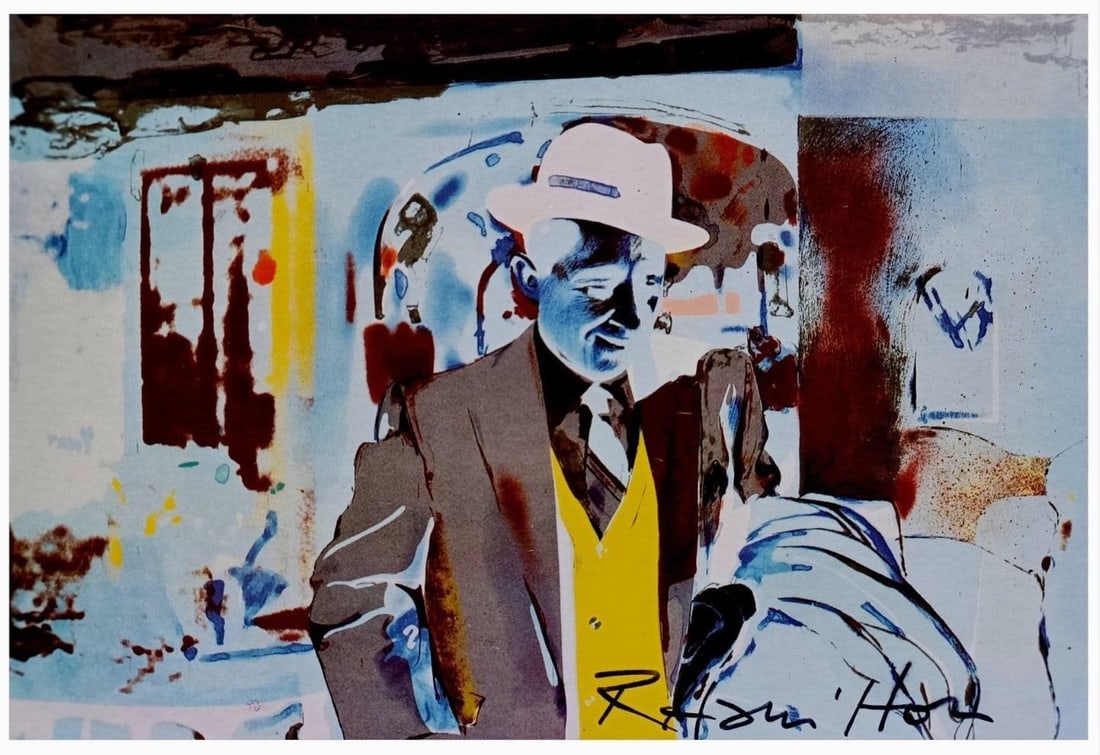 Richard Hamilton Signed Print 1996: [Signed] Richard Hamilton - I'm dreaming of a White Christmas - 1996Richard Hamilton hand-signed art cardI'm dreaming of a White ChristmasSize 16 cm x 11 cmHandsigned bottom rightThe card is in very