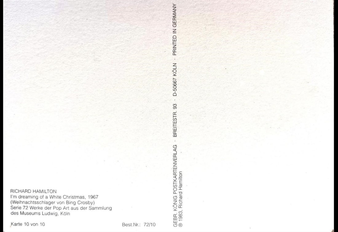 Richard Hamilton Signed Print 1996 - 2