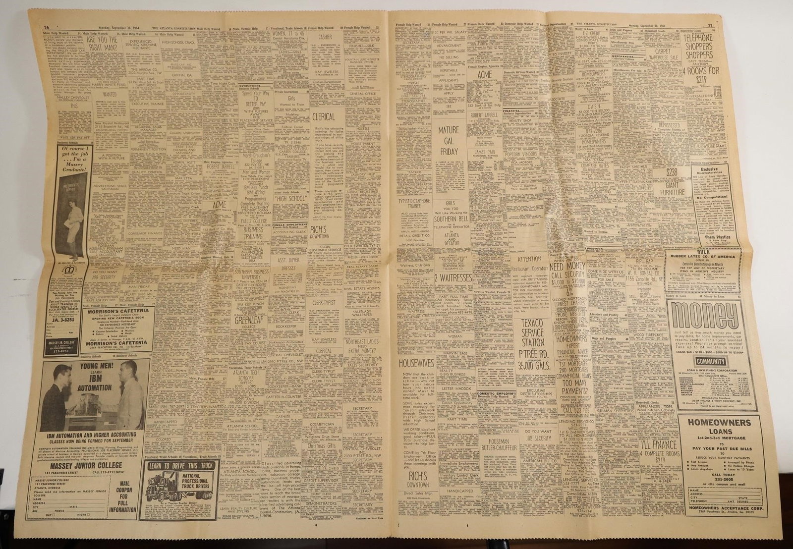 Atlanta Constitution Classifieds 1964 - 3