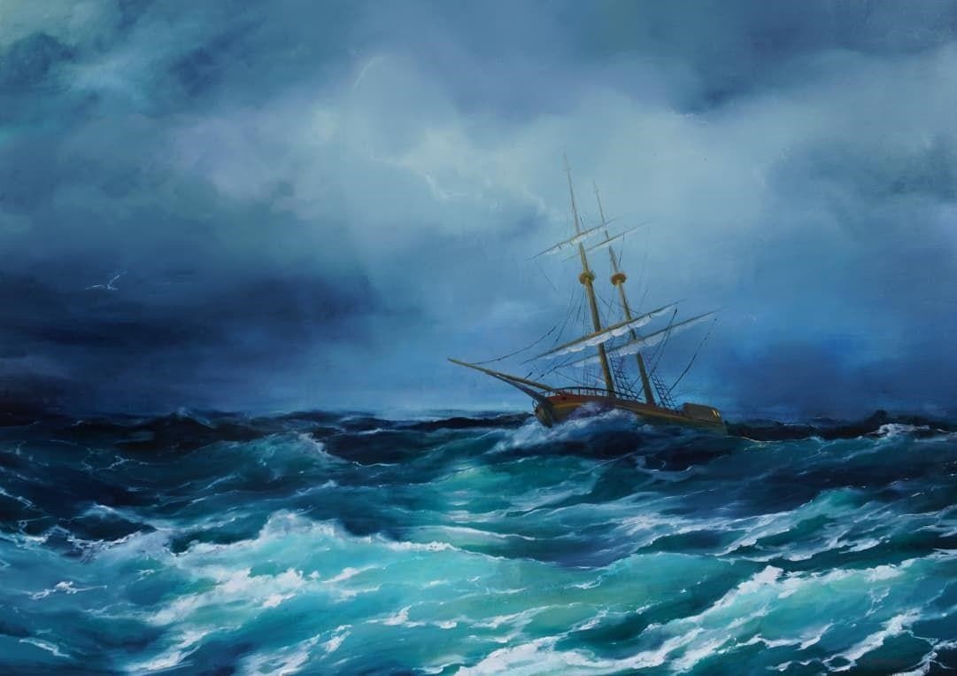 Call of the Abyss By Aren Nalbandyan: Call of the Abyss By Aren Nalbandyan 2025 Oil On Canvas Dimensions: 47" x 67" (120cm x 170cm). The picture will be shipped from Armenia via FedEx. Shipping is already included in the price. Please not