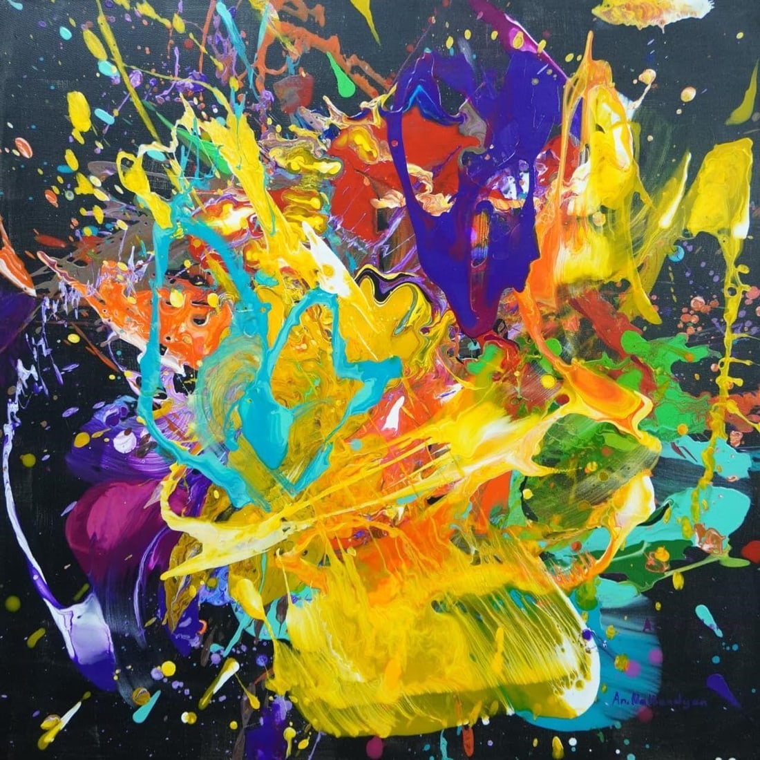 Color Carnival By Aren Nalbandyan: Color Carnival By Aren Nalbandyan 2023 Acrylic On Canvas Dimensions: 31.5" x 31.5" (80cm x 80cm). The picture will be shipped from Armenia via FedEx. Shipping is already included in the price. Please 