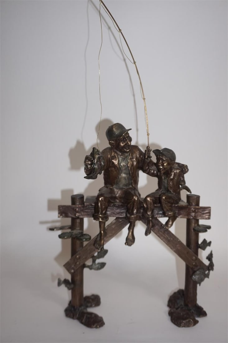 Mark Hopkins - That's a Keeper / with COA: Artist: Mark HopkinsTitle: That's a Keeper / with COAMedium: BronzeEdition: Limited EditionImage Size: 17 x 10 x 8About the Artist:Mark Hopkins is regarded as one of the premier sculptors in the Unite
