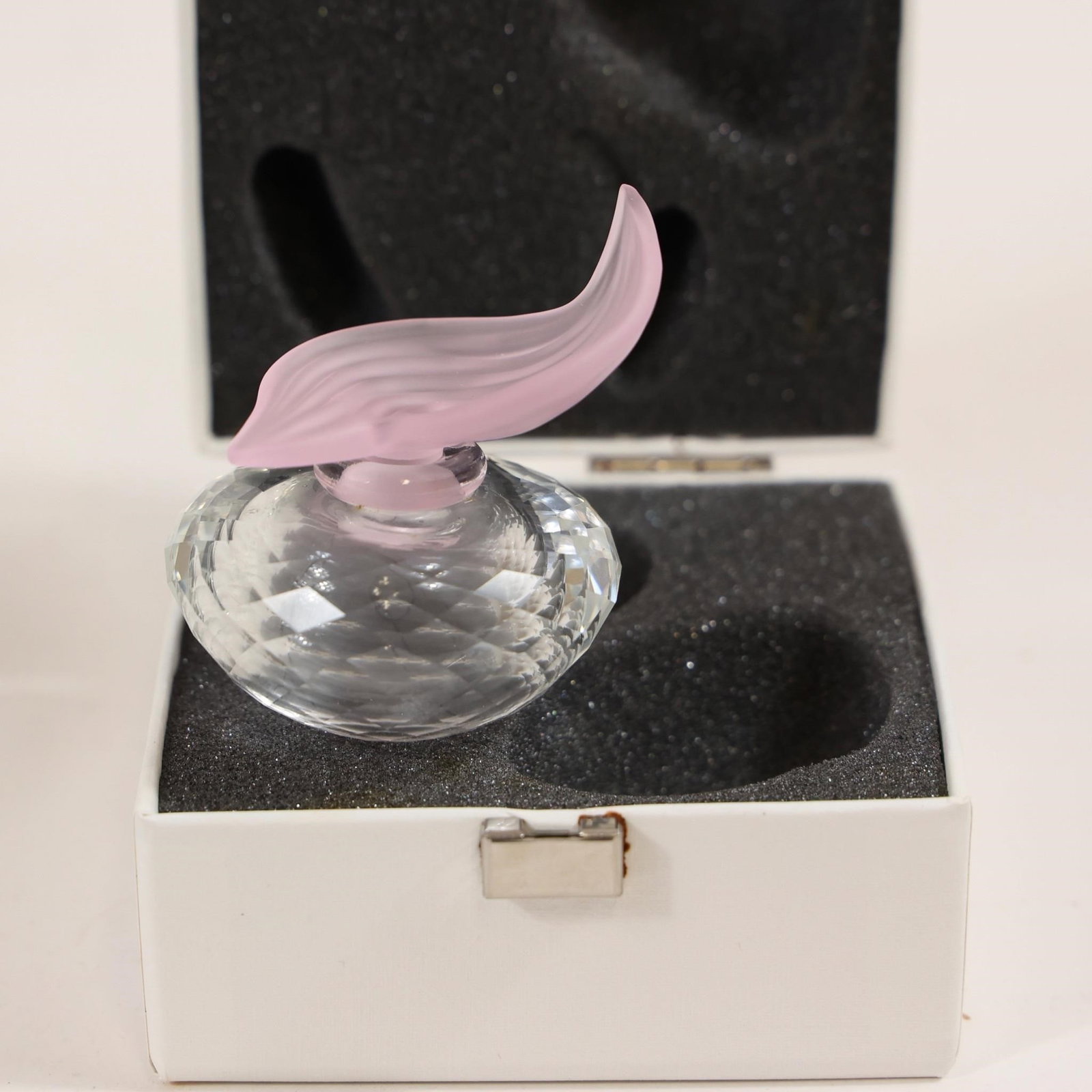 Swarovski Rose Flacon Crystal Perfume Bottle: This item is a Swarovski Crystal "Rose Flacon" perfume bottle, model number 236693.