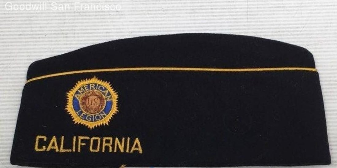 WWII USA Legion Garrison Cap: Us American Legion Garrison Cap. San Luis Obispo Ca Militaria WWII
