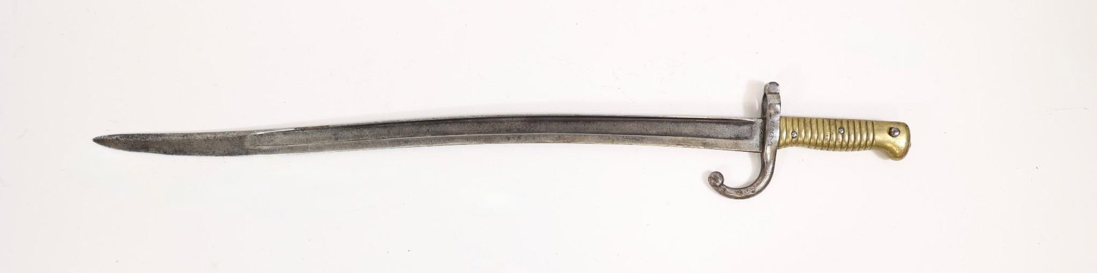 French M1866 Chassepot Sword Bayonet: French M1866 Chassepot Sword BayonetOverall length: approximately 27 inches; blade length: approximately 22.5 inches.