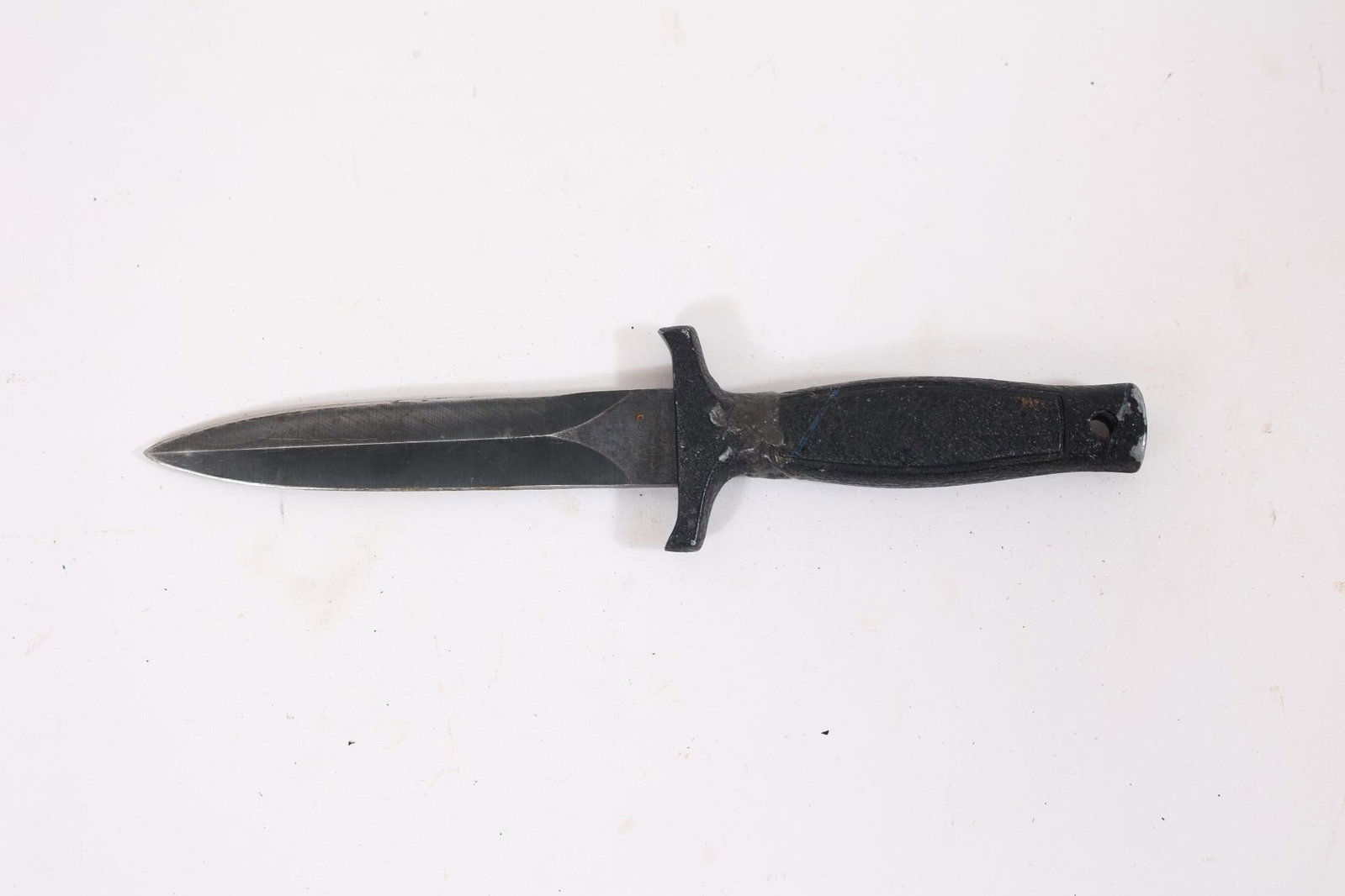 VINTAGE TAYLOR CUTLERY FIXED BLADE DAGGER KNIFE 9": Vintage Taylor/Schrade Cutlery fixed blade dagger knife measuring approximately 9" overall length. Features a double-edged blade with classic dagger profile and solid handle construction. Marked