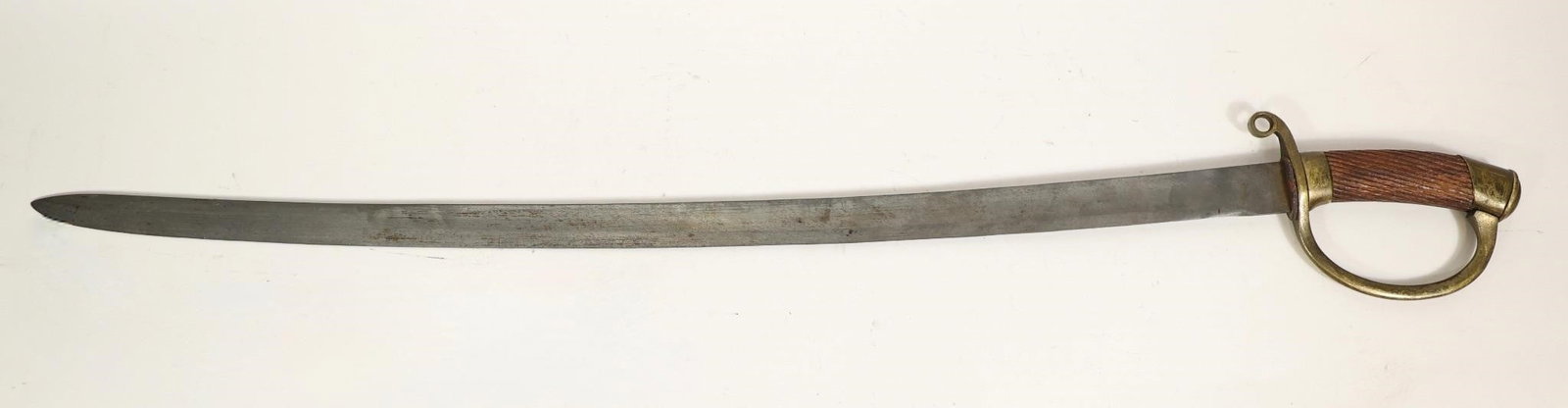 Antique Russian 1881 Dragoon Shashka: Antique Russian 1881 Dragoon shashka carried by the Qajar Dynasty Persian Cossack Brigade. Features a slightly curved single-edged steel blade with full-length fuller and stamped markings, brass stirr
