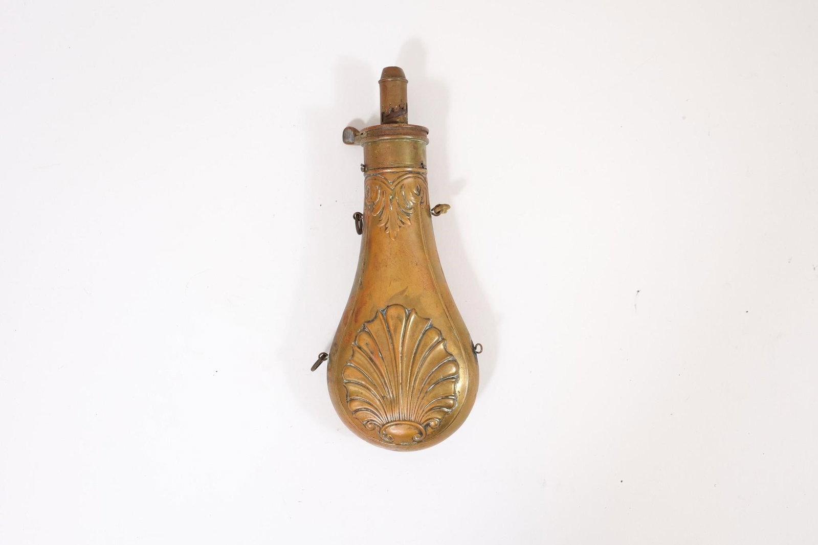 Early Brass Powder Flasks - 2