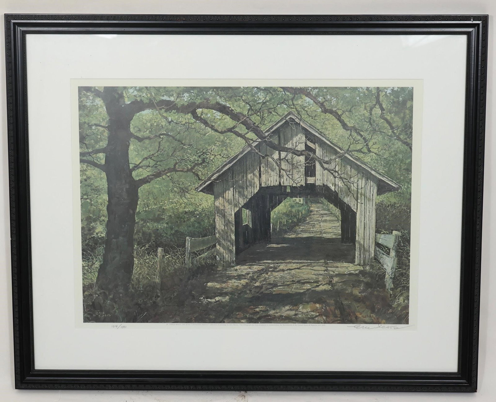 Eric Sloane Signed Limited Edition Covered Bridge (1 of 5)