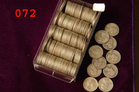 Lot of silver quarters: Approx. 200 pieces