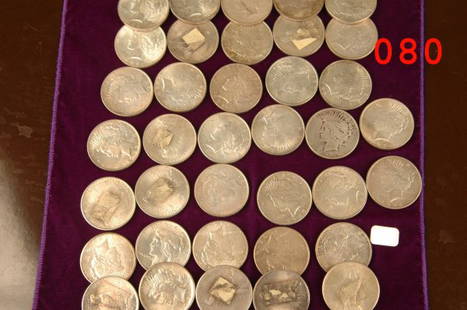 37 Morgan silver dollar coin lot