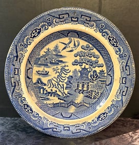 Antique (ca. late 1800s) Stoneware Dinner Plate by H. & B. - Staffordshire, England