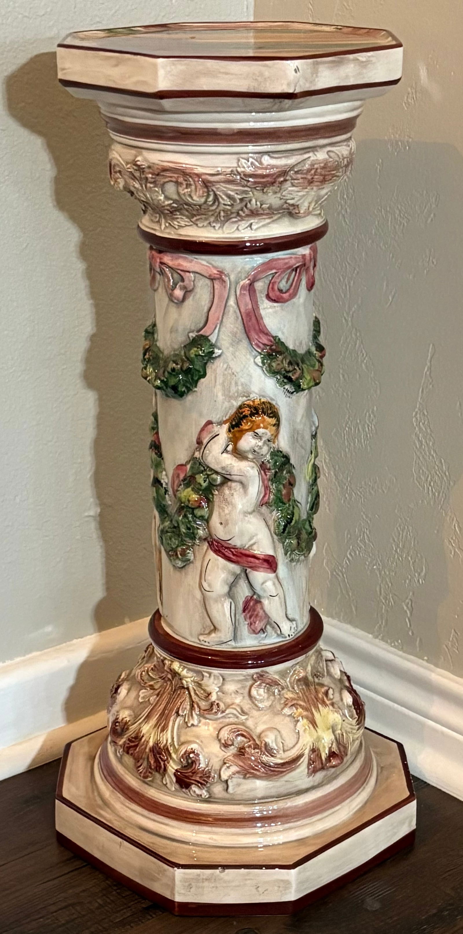 Capodimonte Porcelain Jardinière Stand (1 of 7)