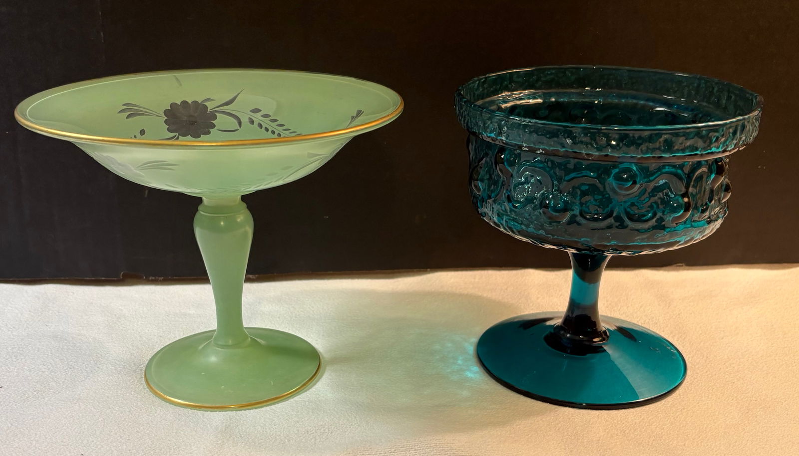 Pair of Unique Bohemian & Italian Compote Bowls (1 of 7)