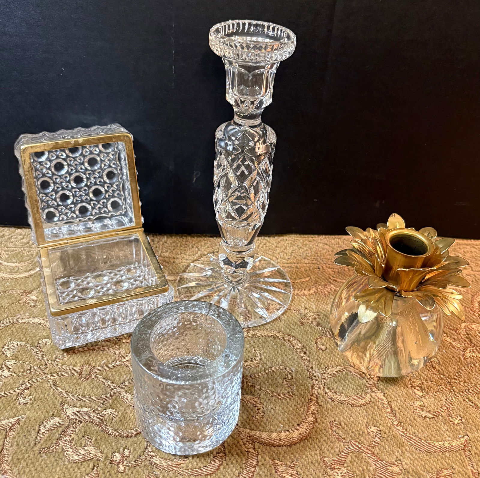 Vintage (ca. 1950s-1960s) Lot of 4 Cut-Glass Crystal Homewares (1 of 8)