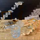 Vintage (ca. 1950s-1960s) Lot of 4 Cut-Glass Crystal Homewares