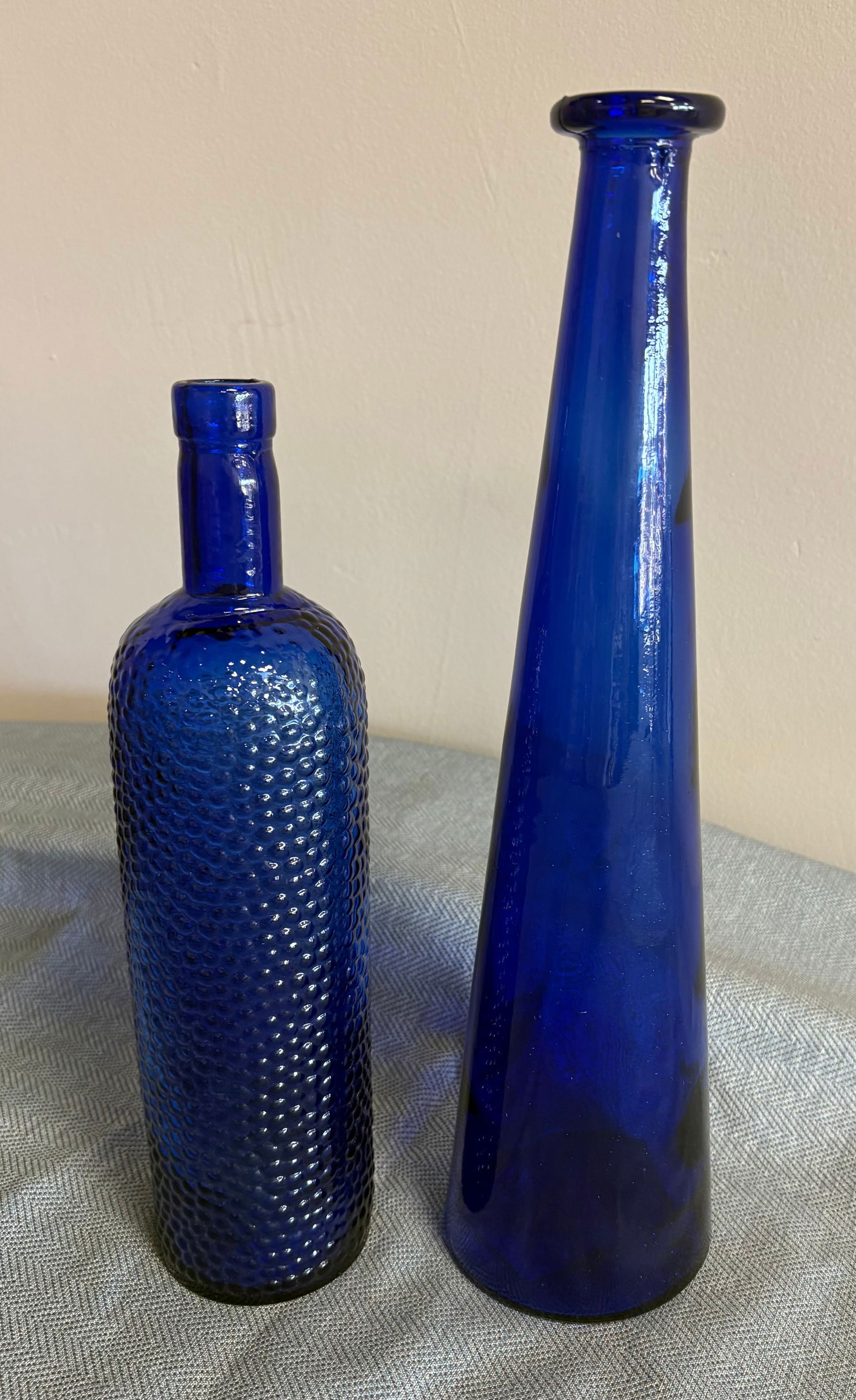 Vintage Pair of MCM Cobalt Blue Glass Bottles (1 of 5)