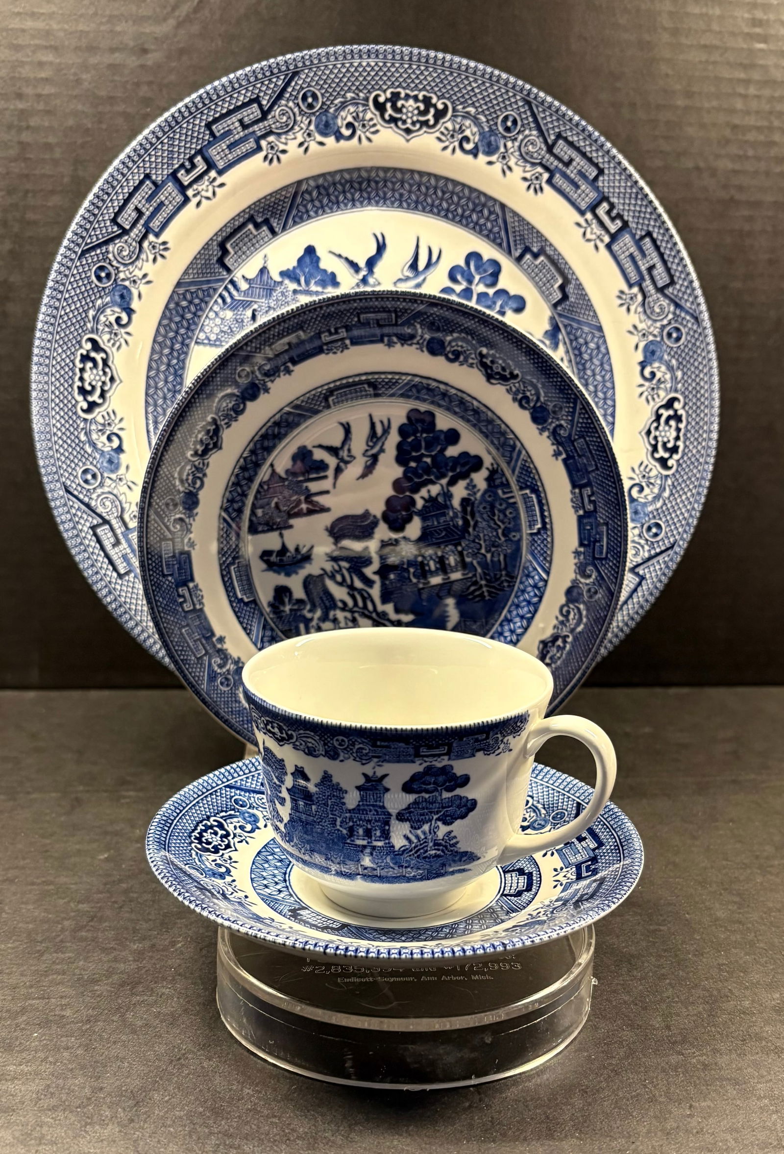 Vtg 4 or 5 Piece Place Setting Dinnerware Display Stands x14 - Compact Place Setter (#945) (1 of 5)