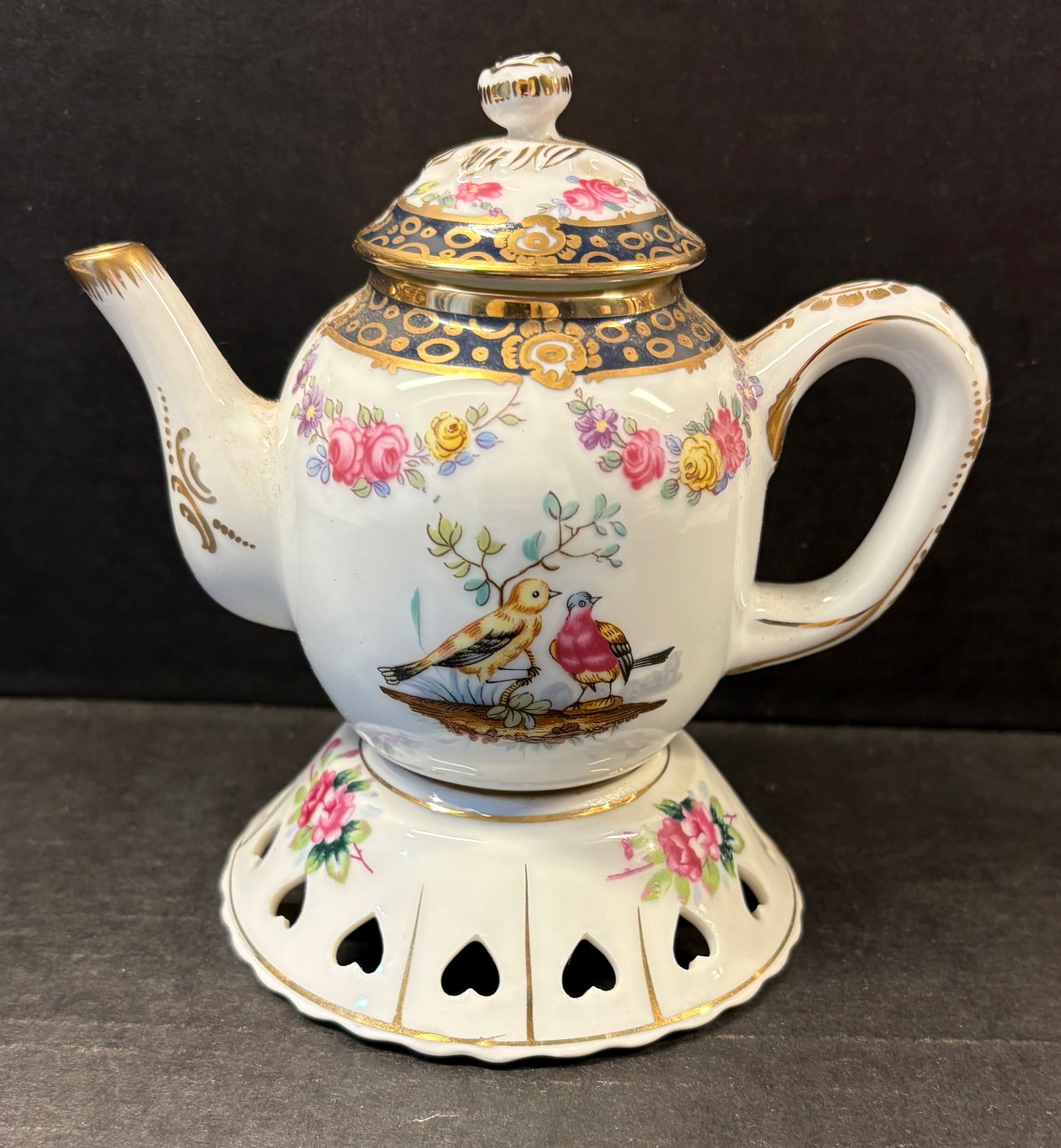 Vintage (1985) Japanese Tournay Miniature Teapot w/Lid & Stand (1 of 5)