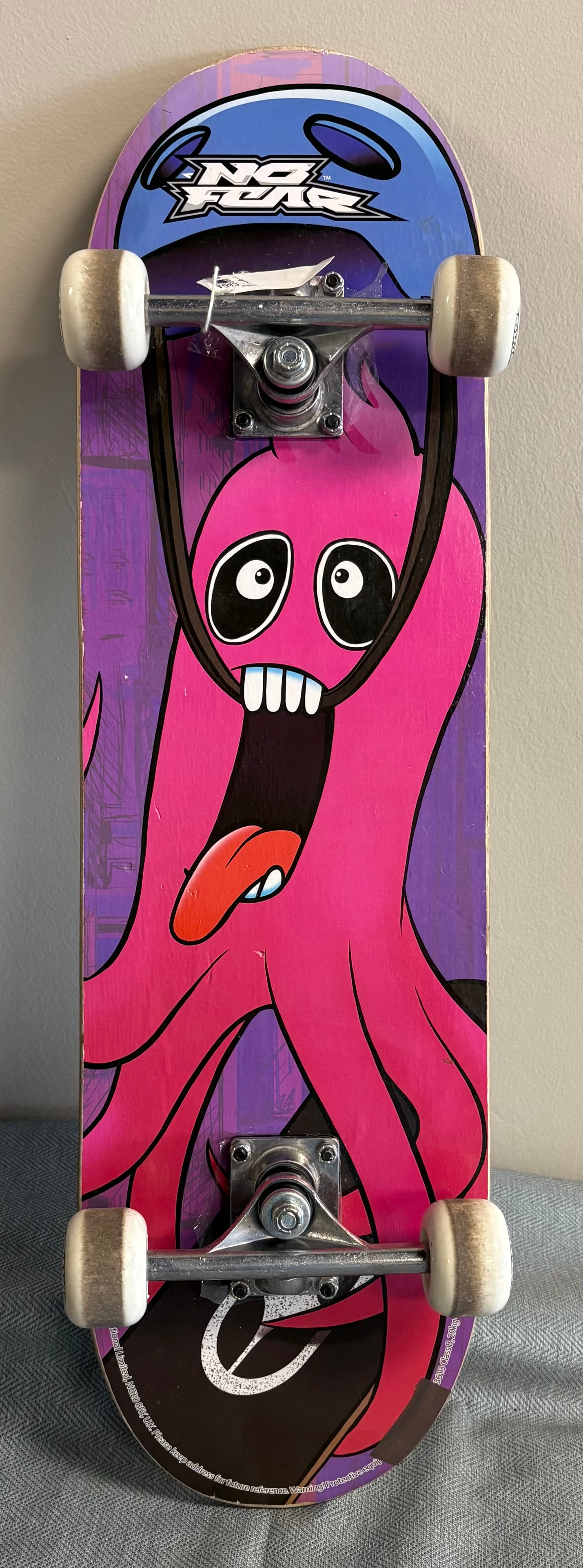 No Fear 28" Junior Skateboard...featuring a Pink Octopus Graphic (1 of 3)