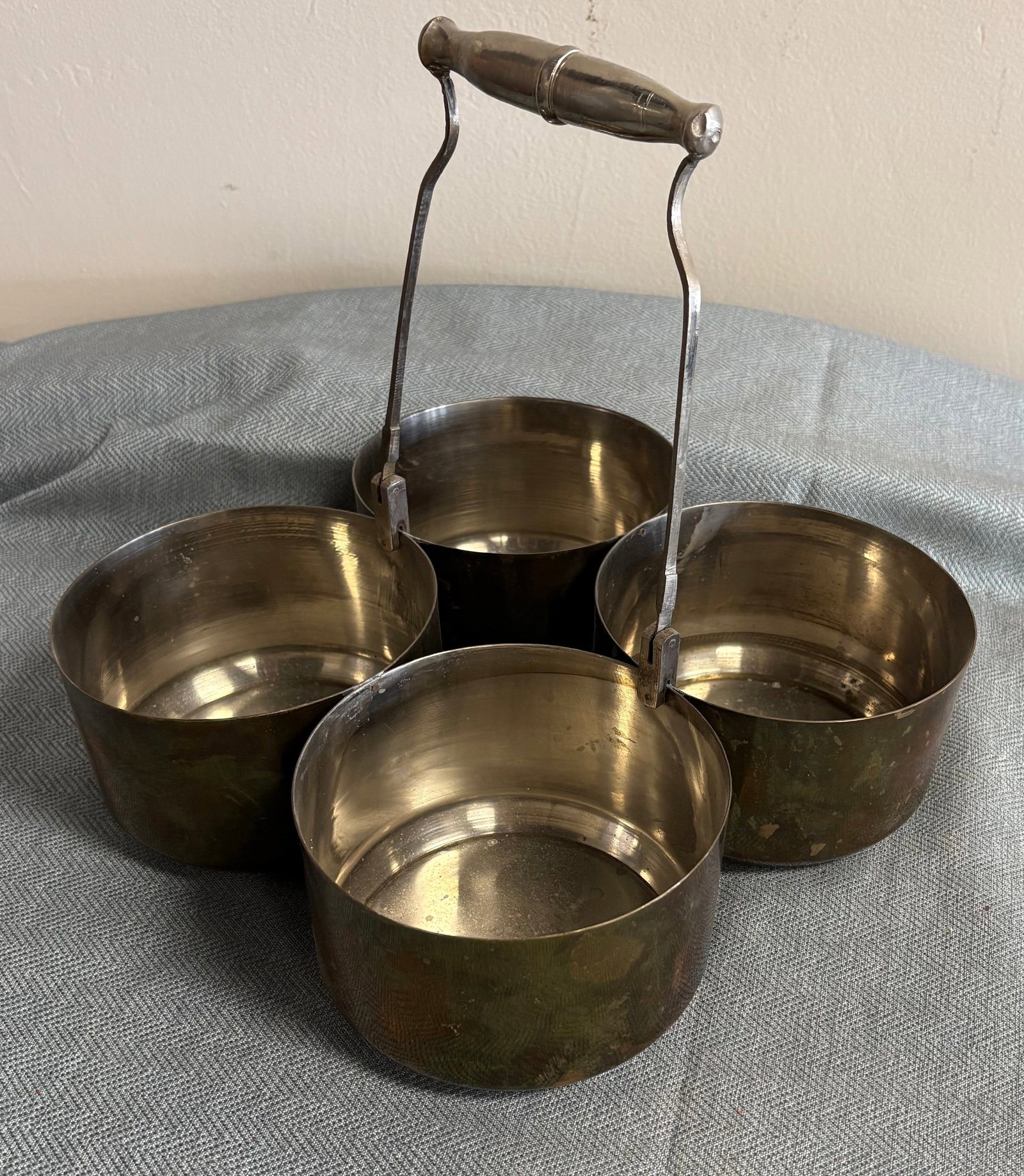 Vintage Brass Indian Serving Piece (Sagadaan, Chokta, Chowmukh) (1 of 5)