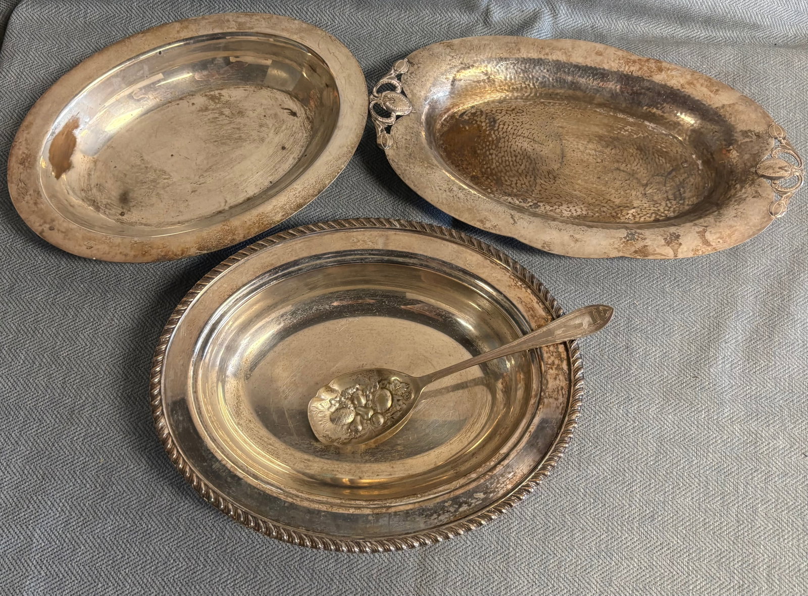 Antique/Vintage 4-Piece Collection of Silver-Plated Serving Pieces/Dishes (1 of 4)