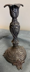Vintage, Antique-Style Silver-Plated Candlestick Holder