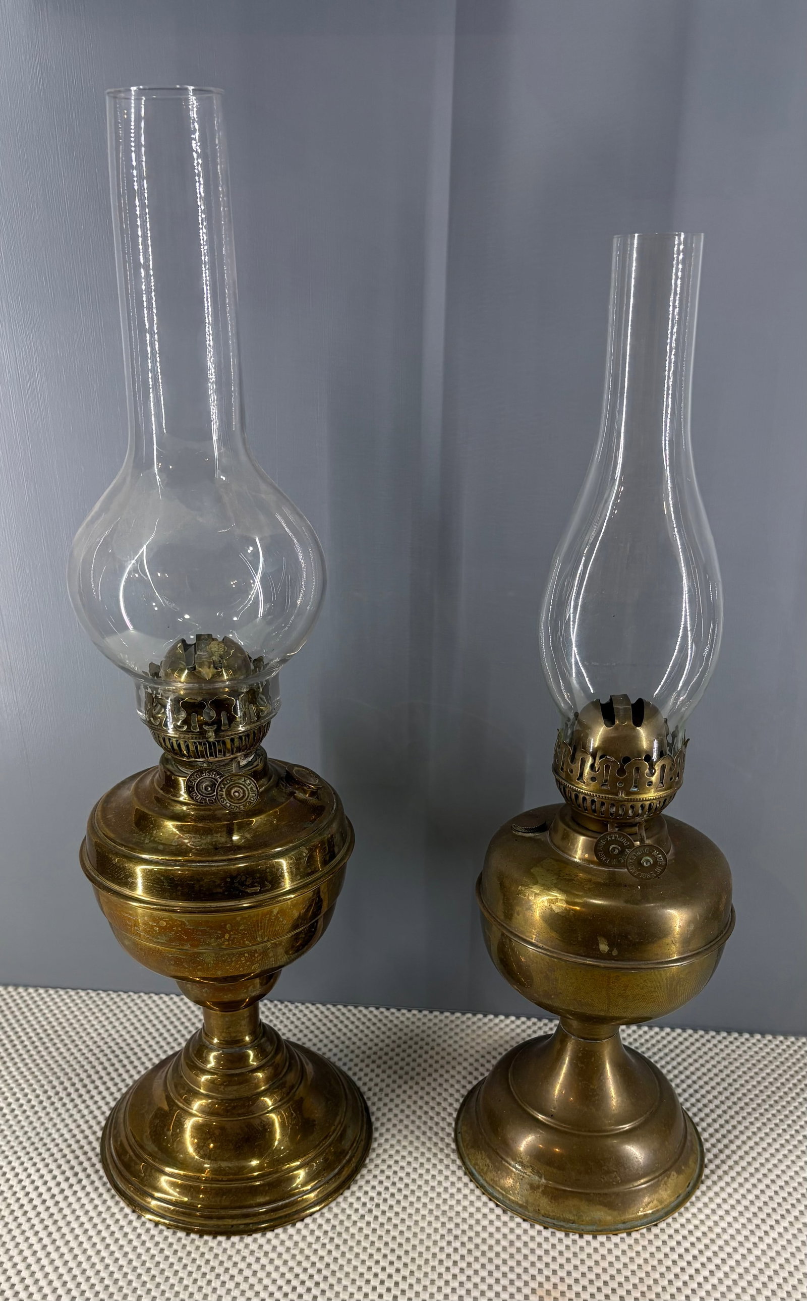 Antique (e1900s) British Brass Kerosene Oil Lamps (1 of 6)