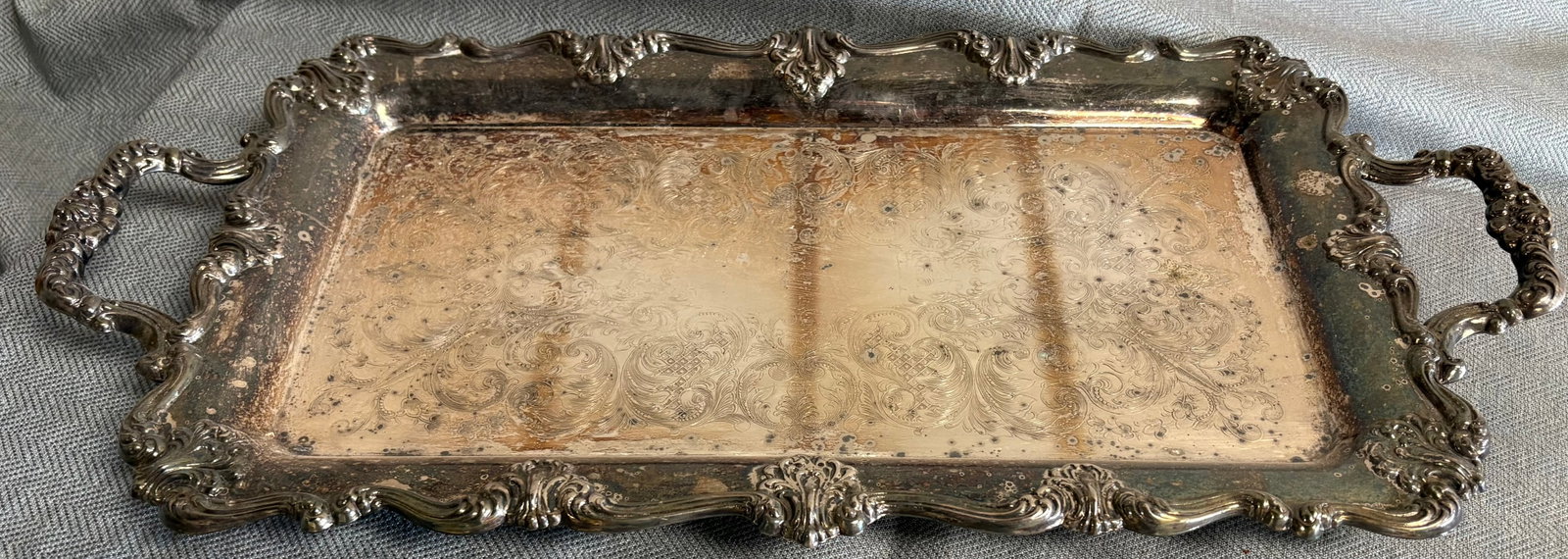 Vintage 3-Piece Silver-Plated Serving Trays (1 of 5)