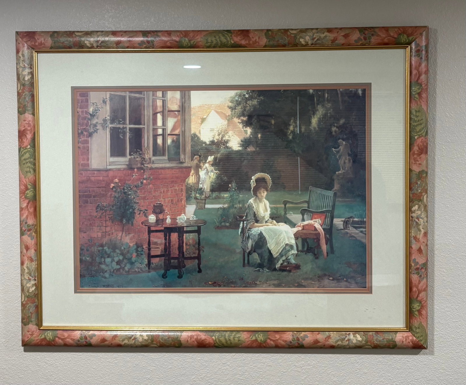 Framed Print of the Victorian Oil Painting "In the Shade" - 42" x 32" (1 of 3)