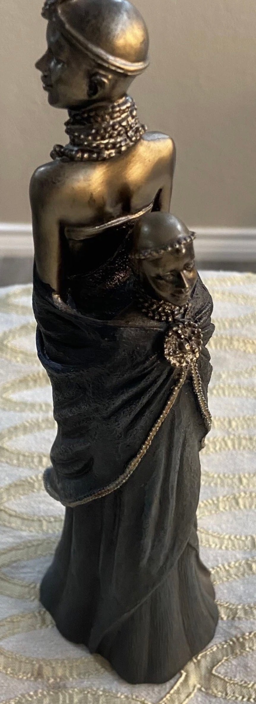 Vintage Art Deco African Mother/Child Bronze Sculpture (1 of 6)