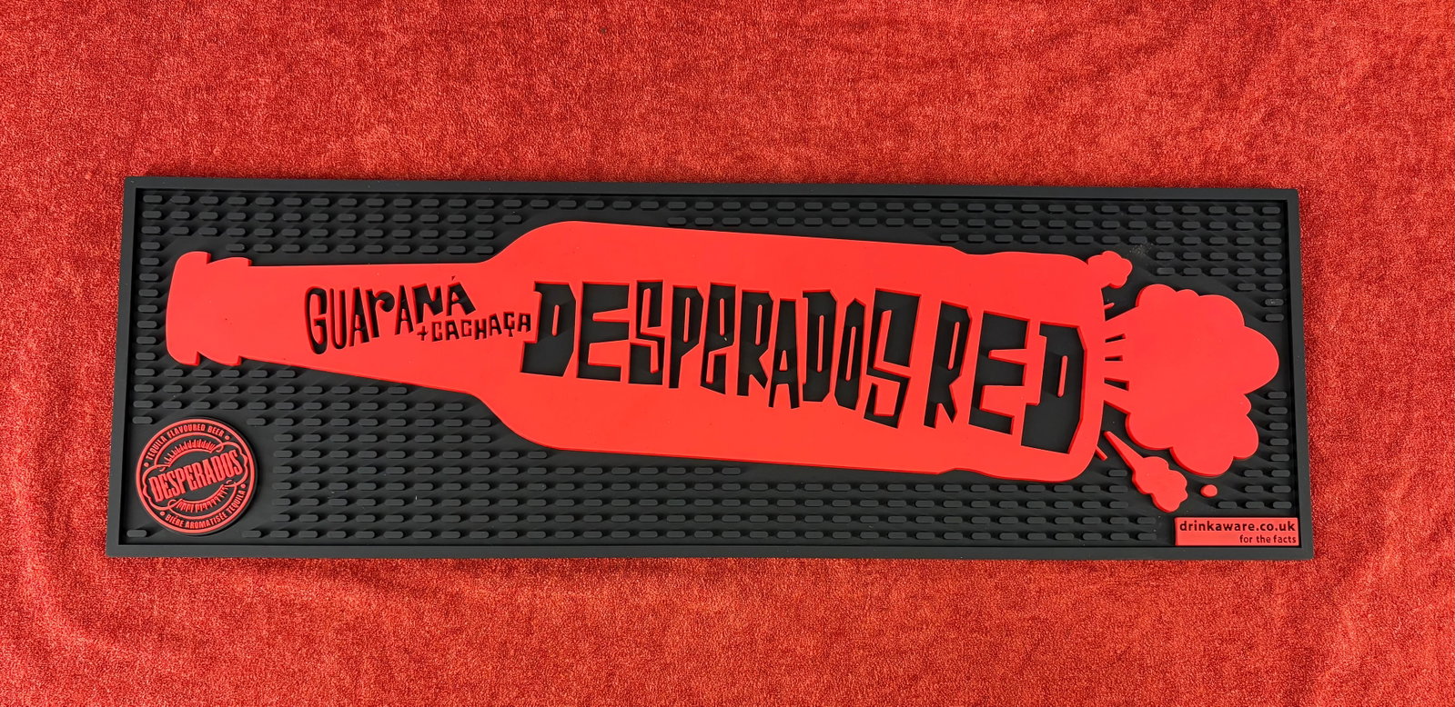 (British) Red Desperados Heavy-Duty Rubber Bar Runner/Mat (1 of 3)