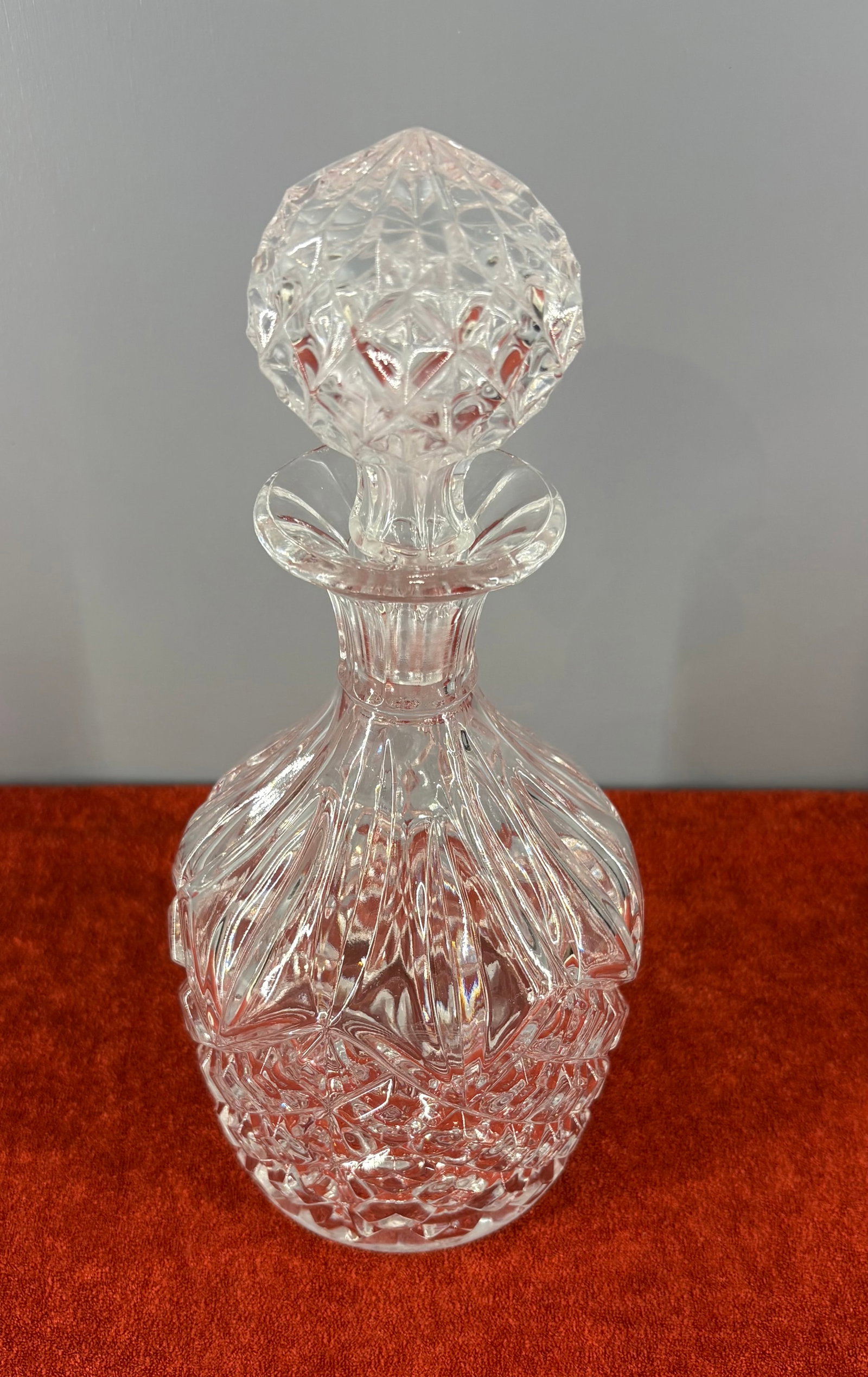 Vintage Clear-Cut Crystal Liquor & Wine Decanter (1 of 3)