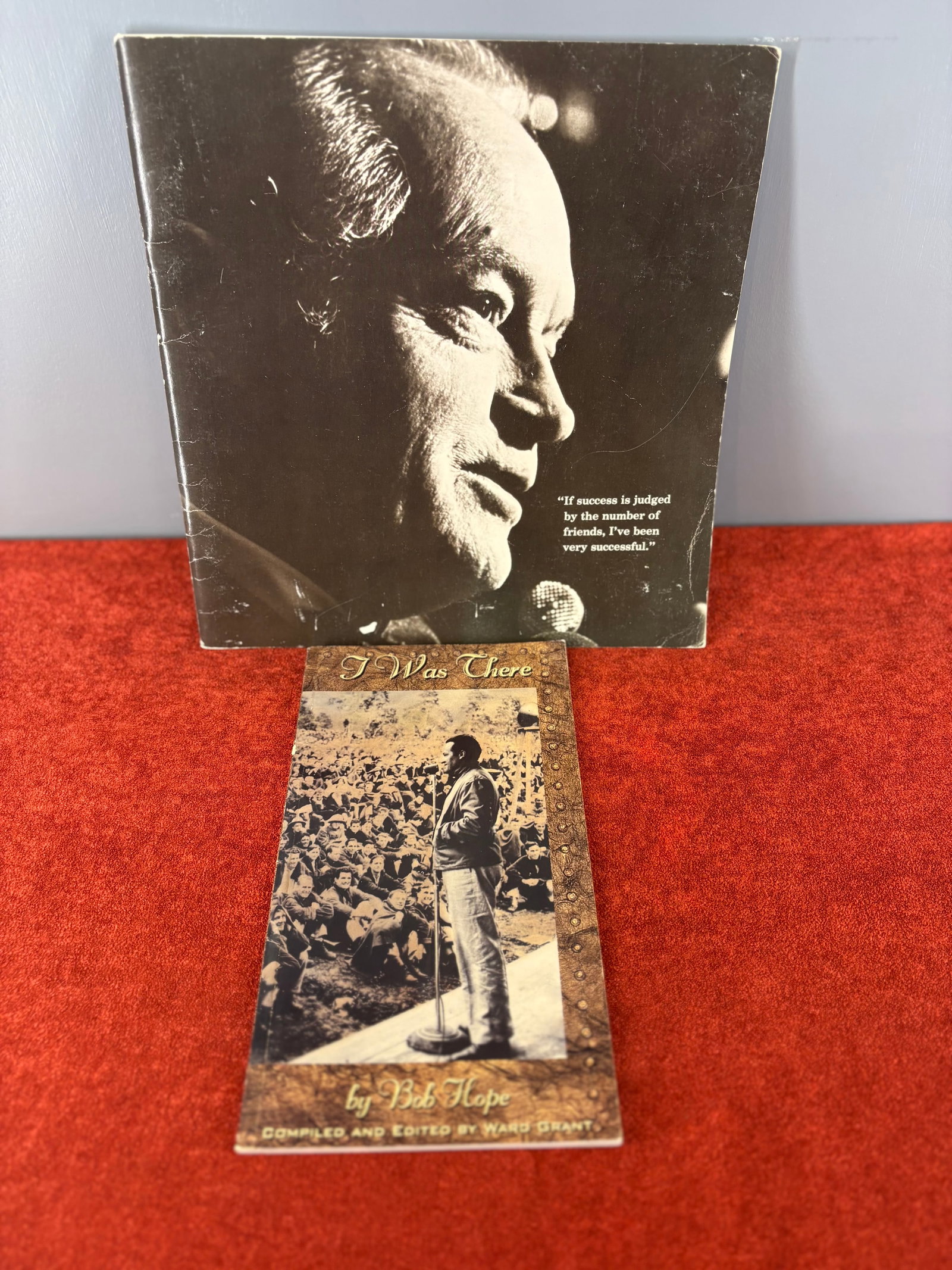 Vtg (1979) Bob Hope Special Release Collector's Memorabilia: Vintage Bob Hope entertainment memorabilia, celebrating the legendary comedian's life and his USO tours. Items included....1). 1979 Insert booklet - A special release, 3-record boxed set and accompany