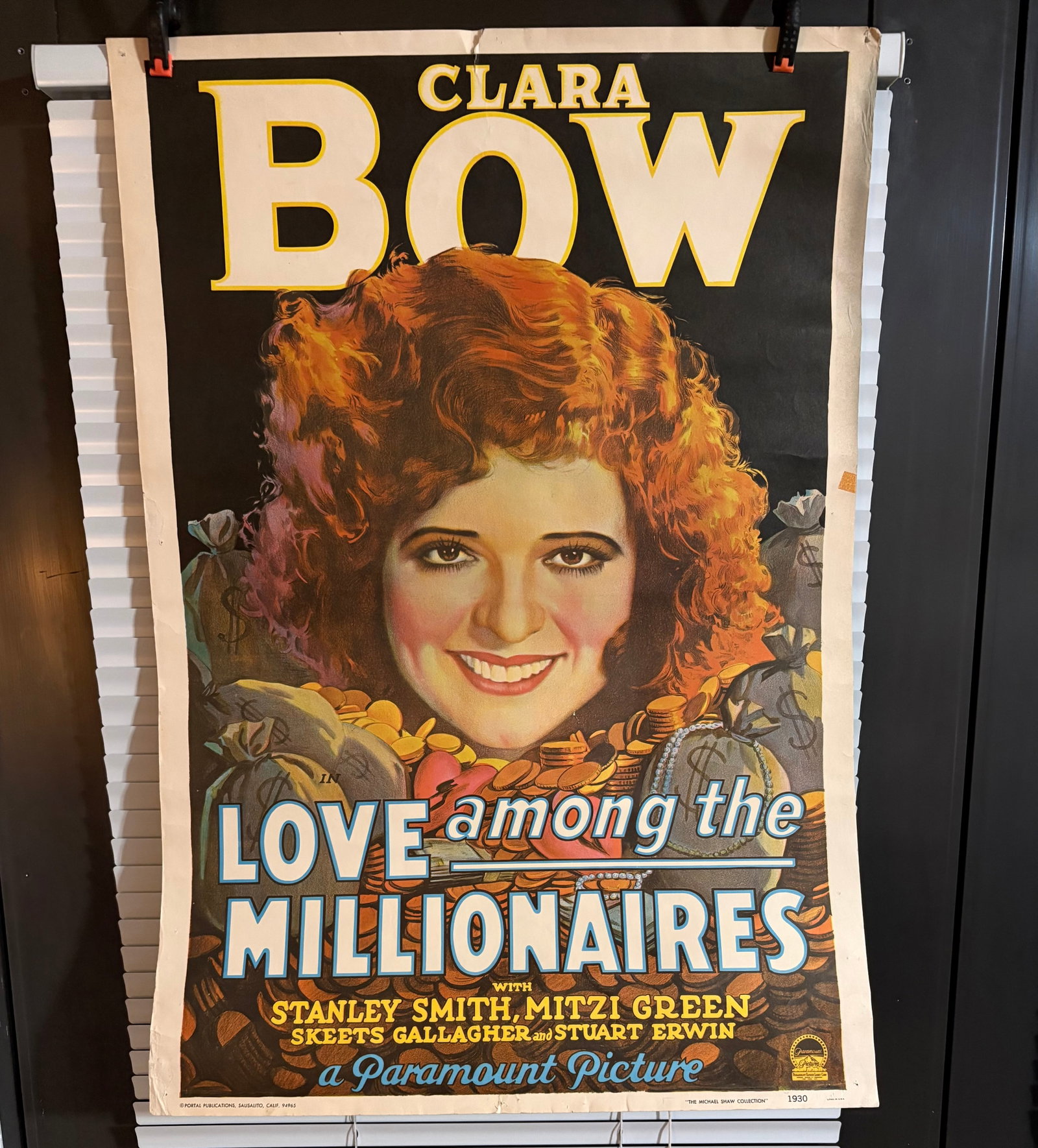 Vtg (1970s) Theatrical Poster for the 1930 Musical Film, "Love Among the Millionaires" (1 of 4)