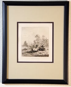1880 Etching, Dujardin, Hamerton Edition, Provenance