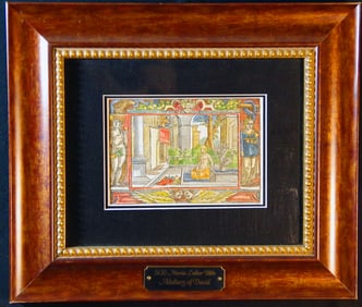 1620 Illuminated Manuscript, Luther Bible , Adultery of Davie