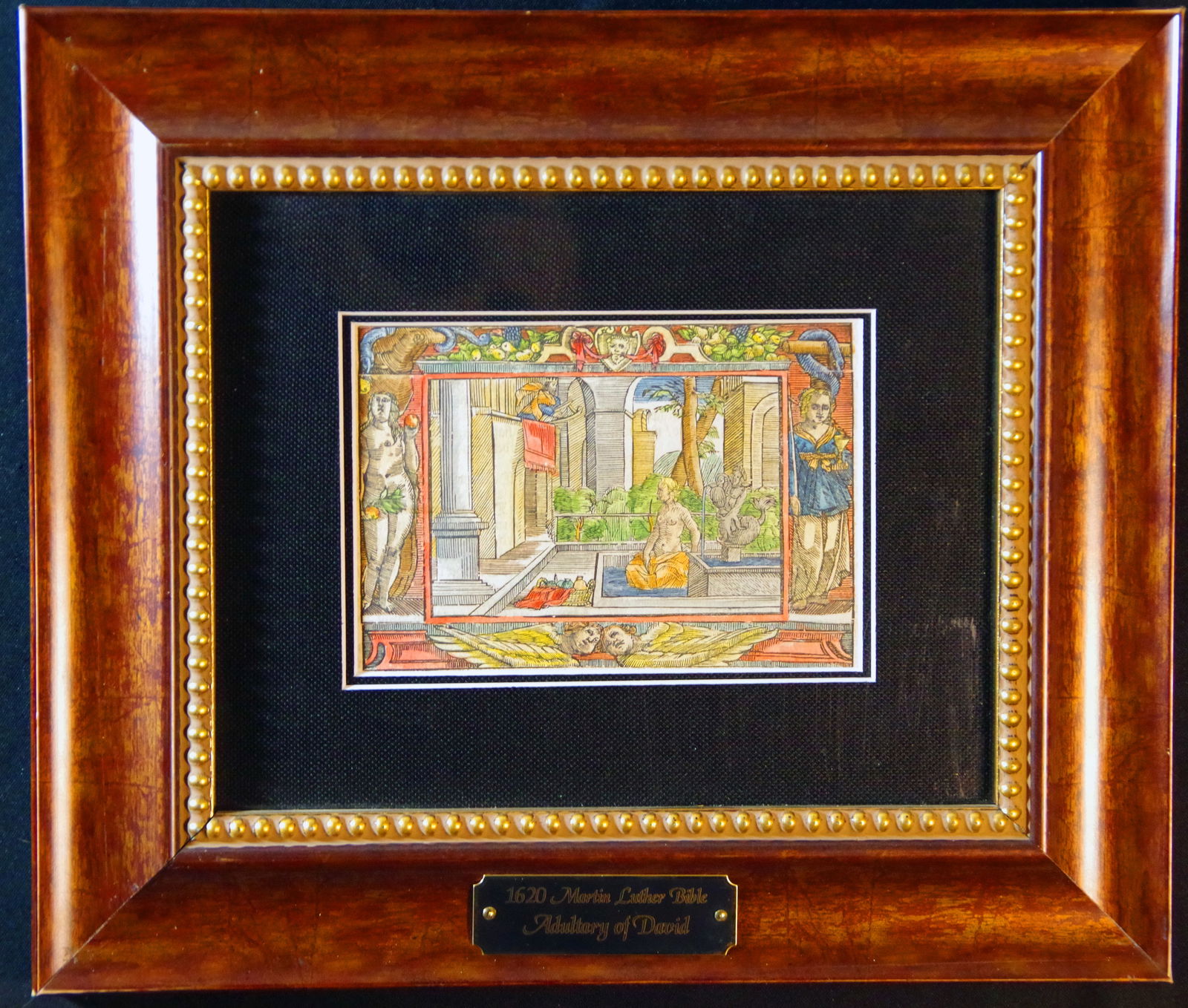 1620 Illuminated Manuscript, Luther Bible , Adultery of Davie (1 of 2)