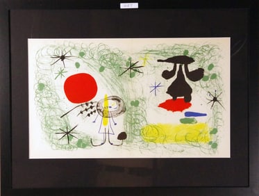 Joan Miro, 1958 Lithograph, The Little Girl, Provenance