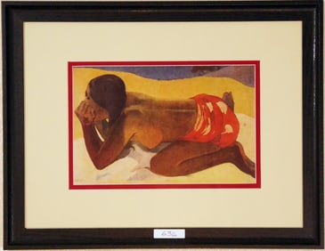 Paul Gauguin, 1947 Lithograph, Otahi, Provenance, Matted, Framed