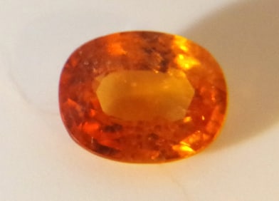 Unset Gemstone, Grossularite Garnet, Oval Cut, 2.31 ct, Orange color