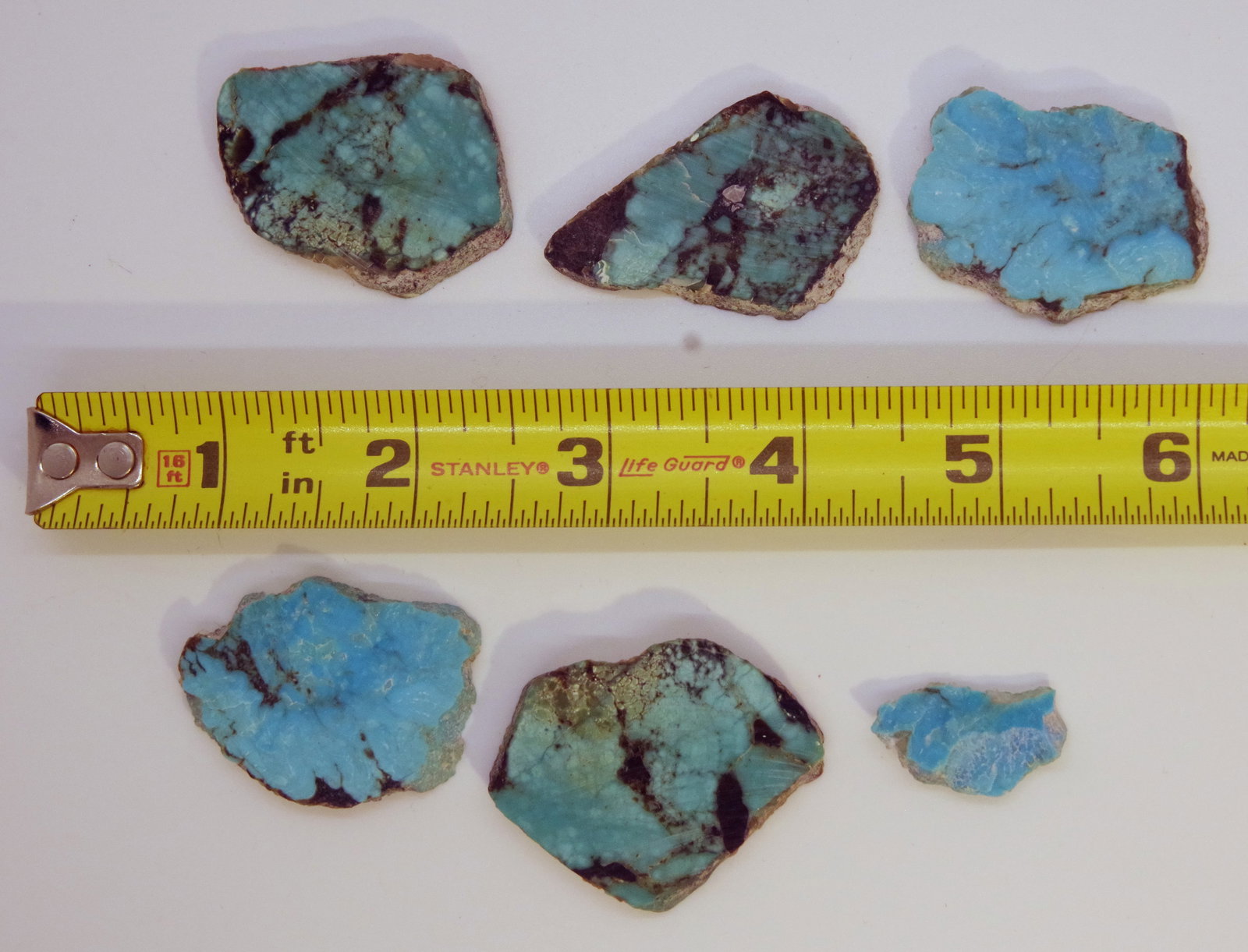 Lot Kingman Turquoise, 46 gm, Rough,Slabbed, (1 of 2)