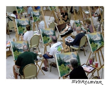 Bob Ross Painting Class